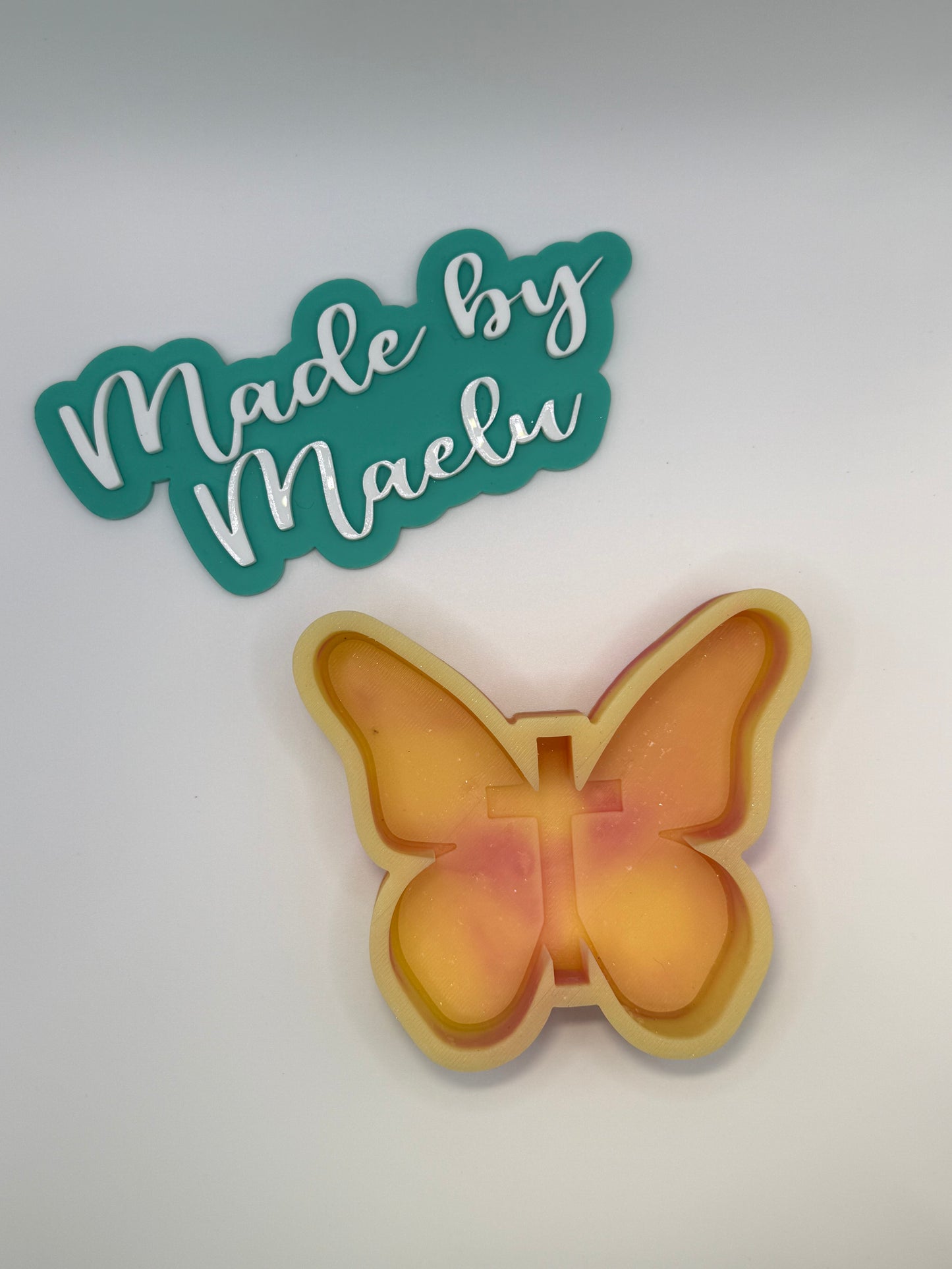 Butterfly with Cross Freshie Mold | Silicone Freshie Mold