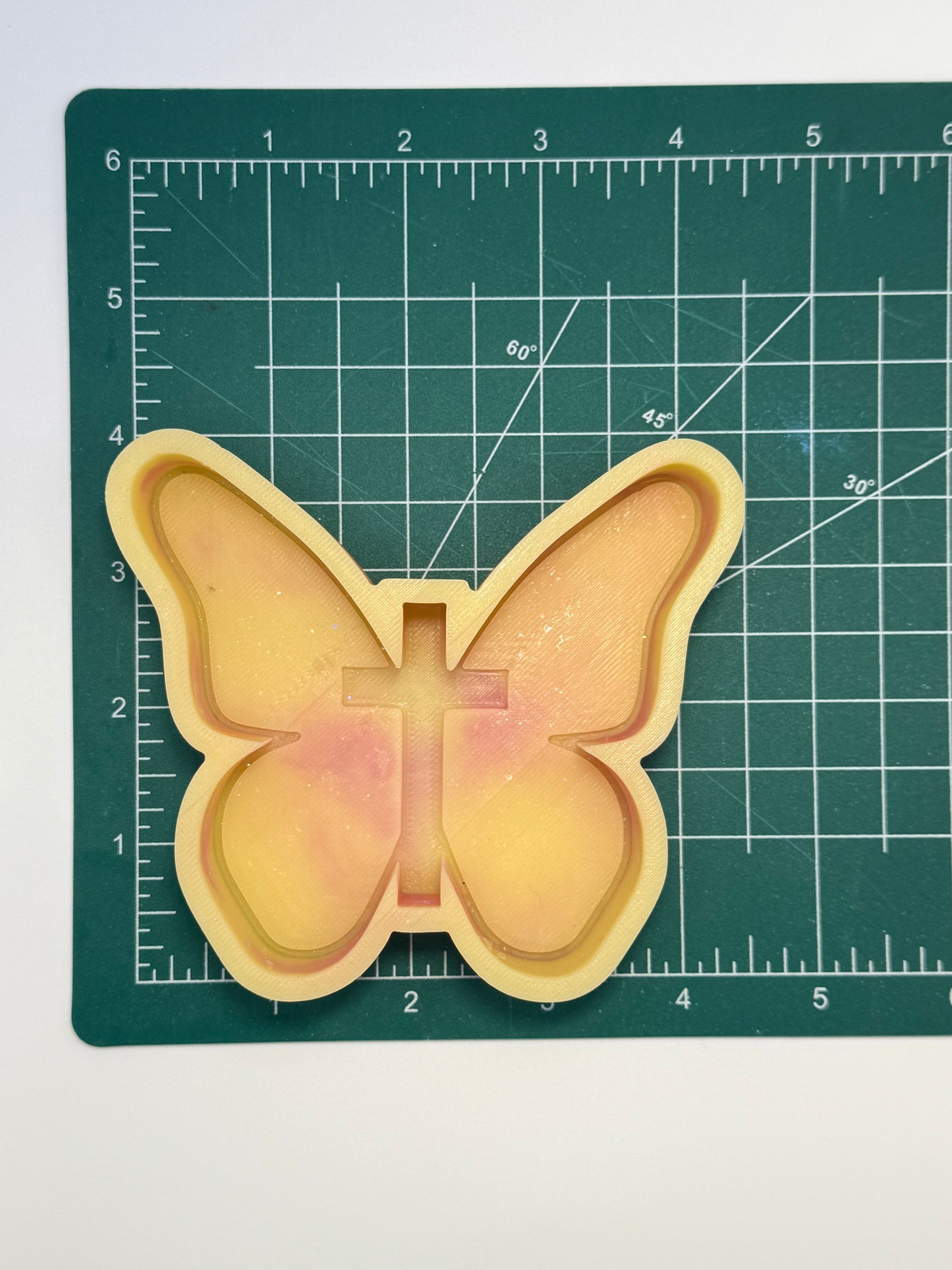 Butterfly with Cross Freshie Mold | Silicone Freshie Mold