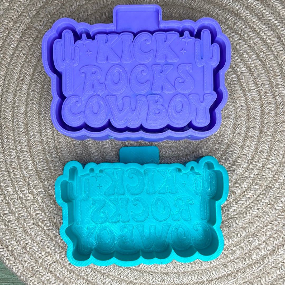 Kick Rocks Cowboy Freshie Mold | Silicone Freshie Mold