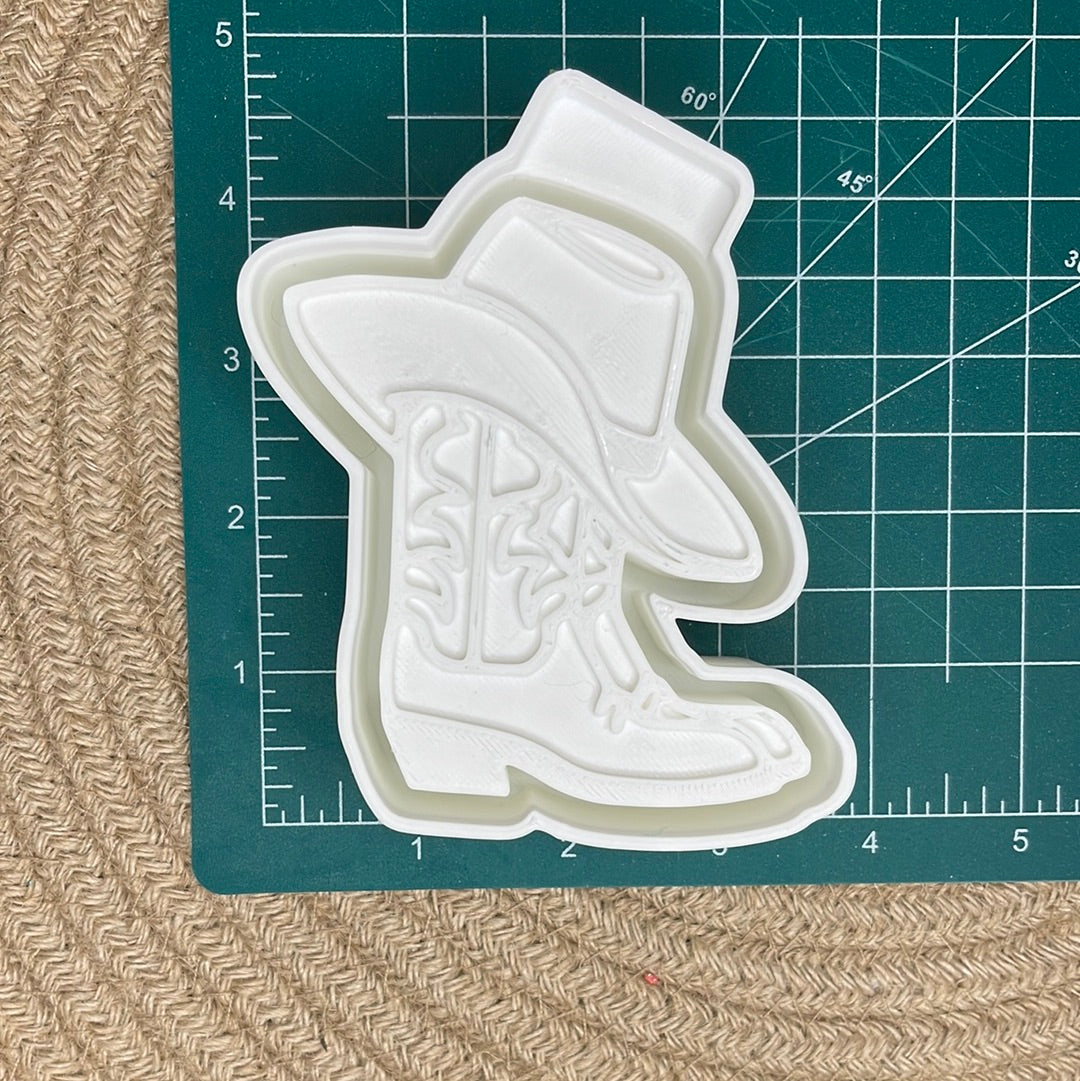 Boot with Cowboy Hat Freshie Mold | Silicone Freshie Mold