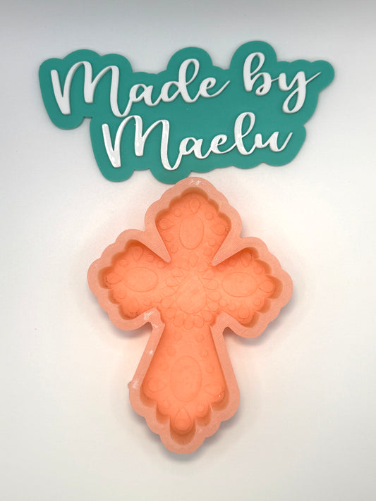 Embellished Cross Freshie Mold | Silicone Freshie Mold