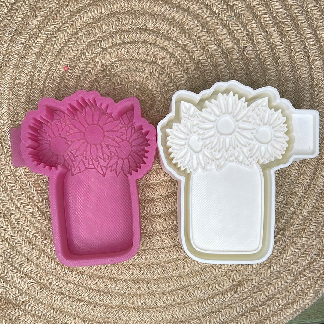 Flowers in a Jar Silicone Freshie Mold