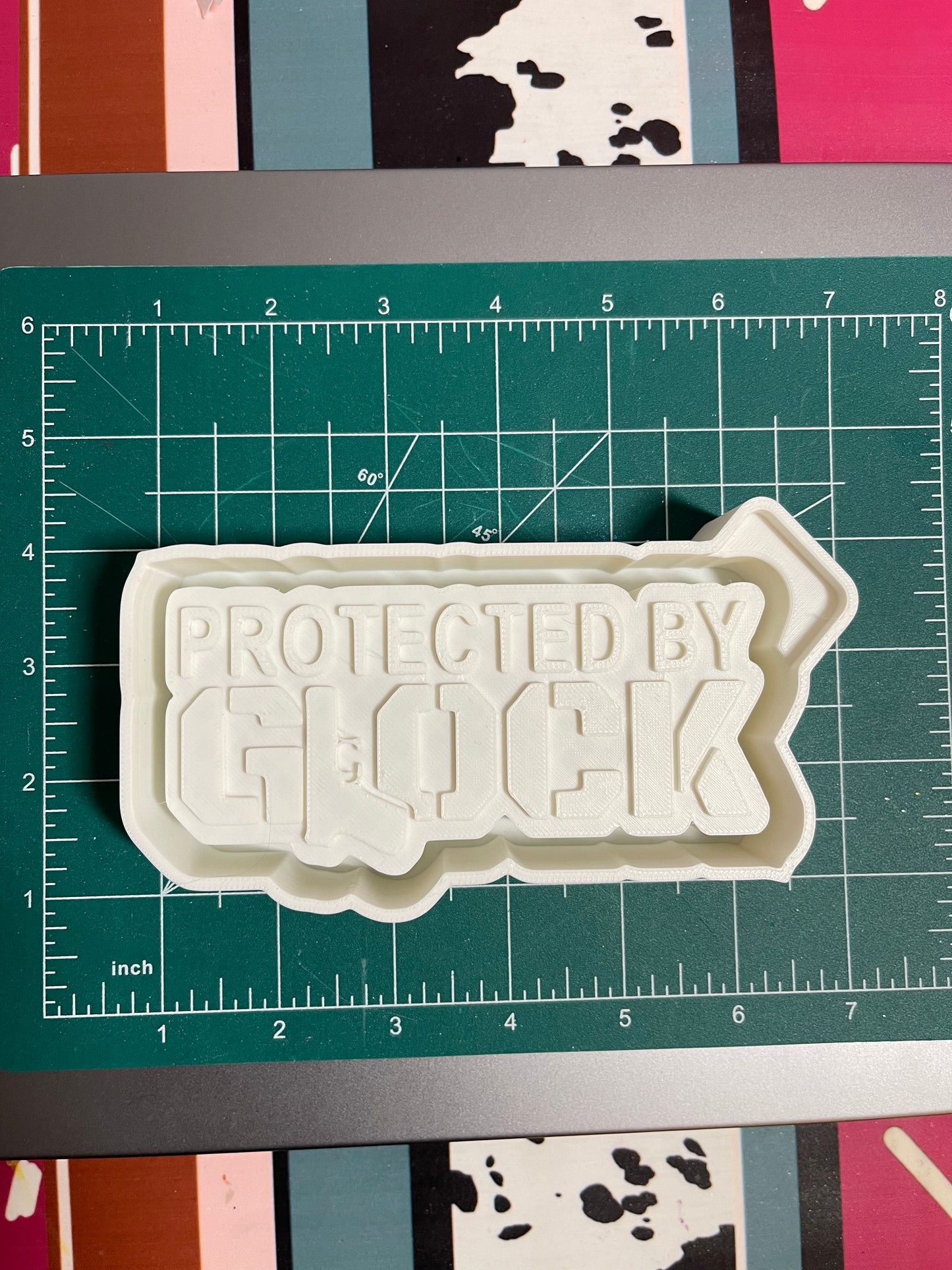 Protected by Glock | silicone freshie mold