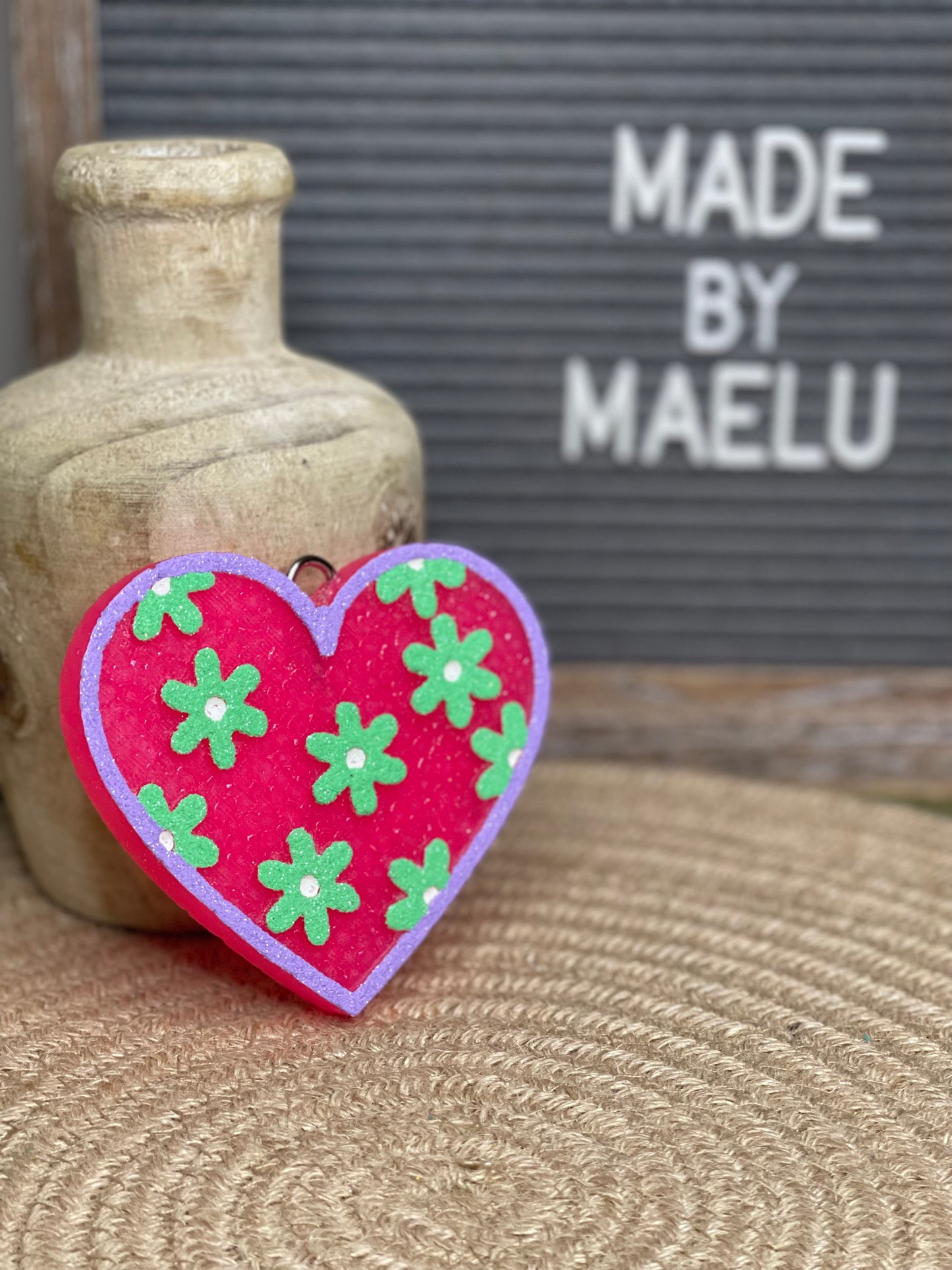 Heart with Flowers Freshie Mold | Silicone Freshie Mold