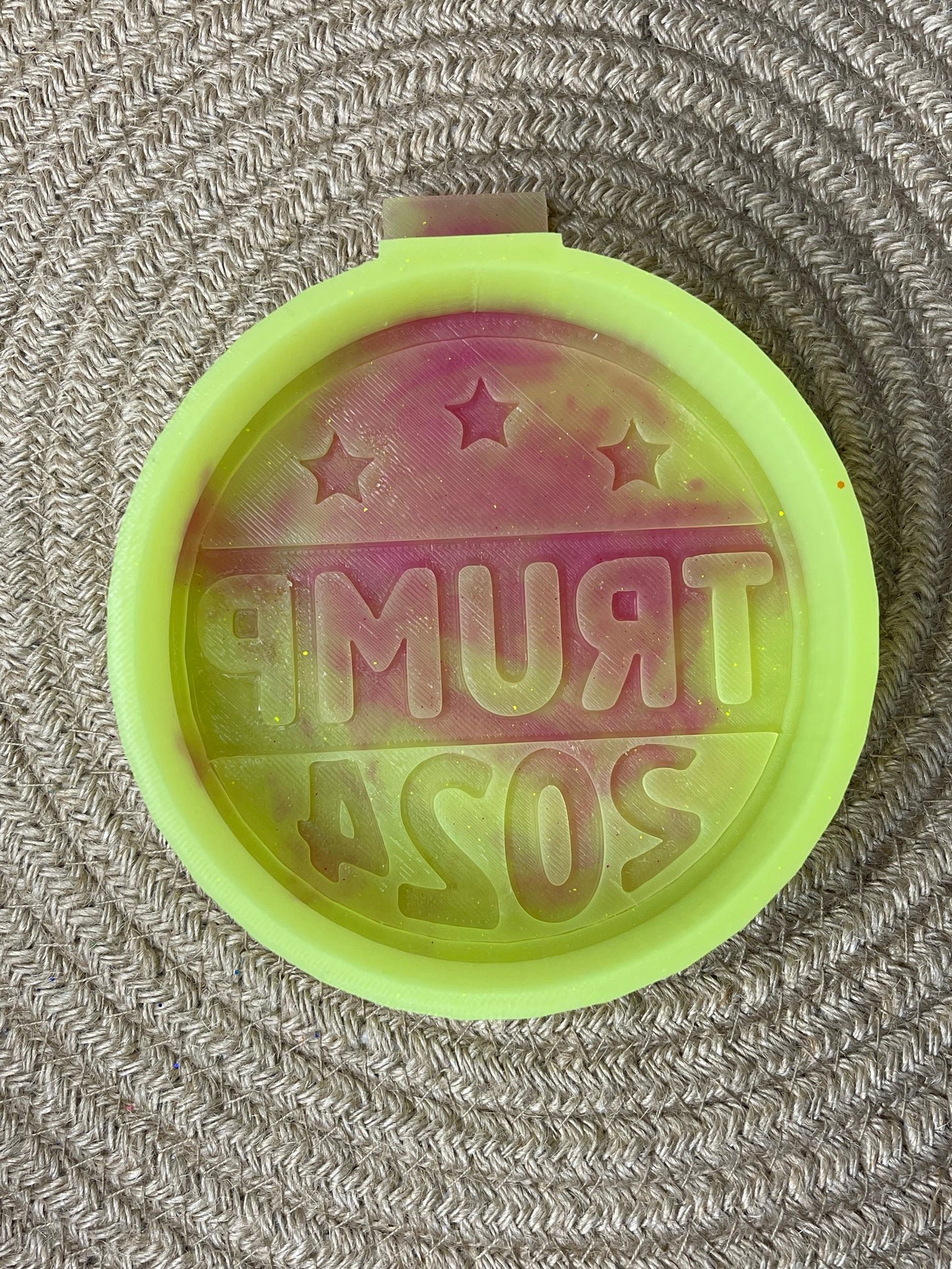 Trump 2024 Round Freshie Mold | Silicone Freshie Mold