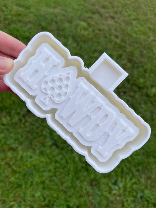 Howdy Checkered Spade Freshie Mold | Silicone Freshie Mold