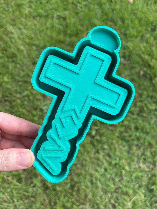 God’s Greater Cross Freshie Mold | Silicone Freshie Mold