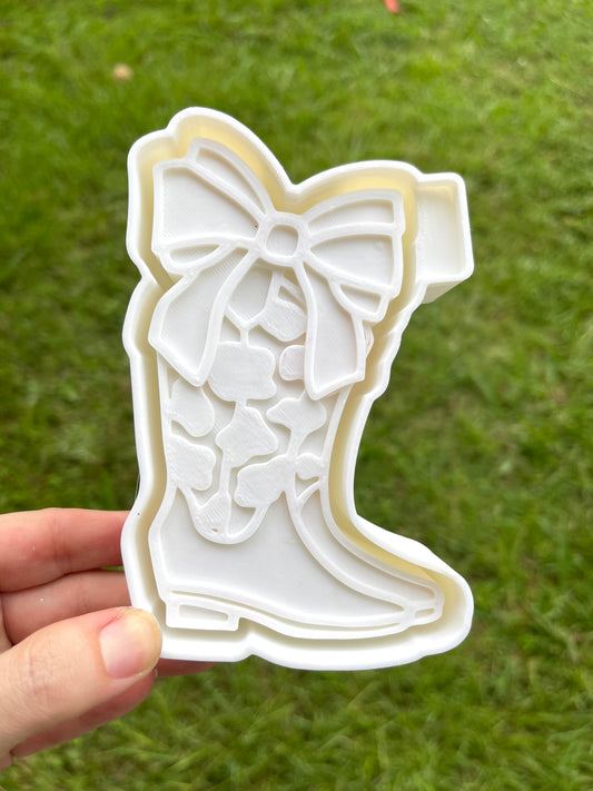 Boot with Bow Freshie Mold | Silicone Freshie Mold