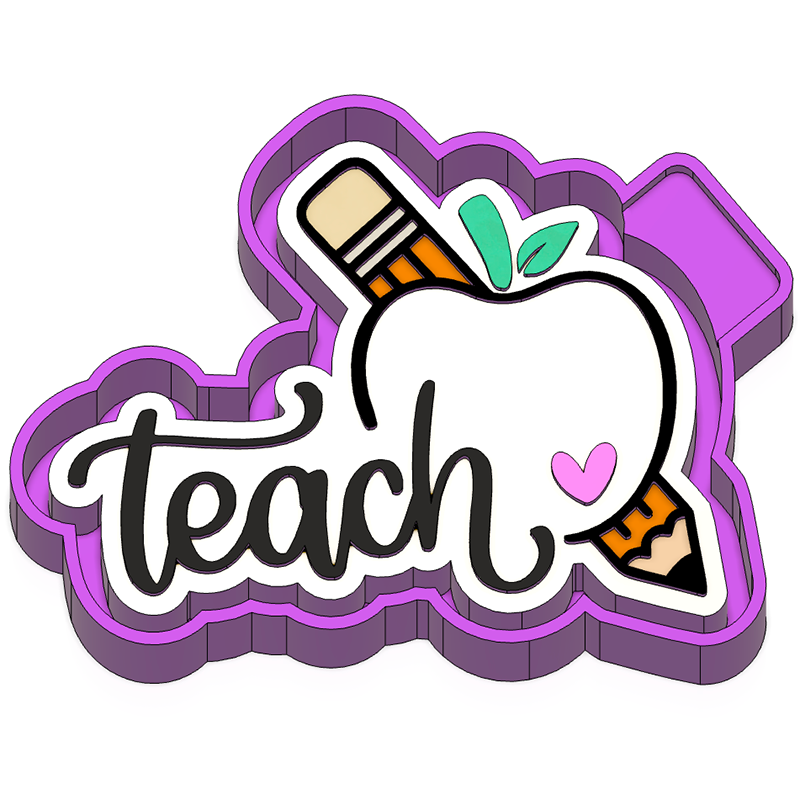 Teach Apple Pencil Freshie Mold | Silicone Freshie Mold