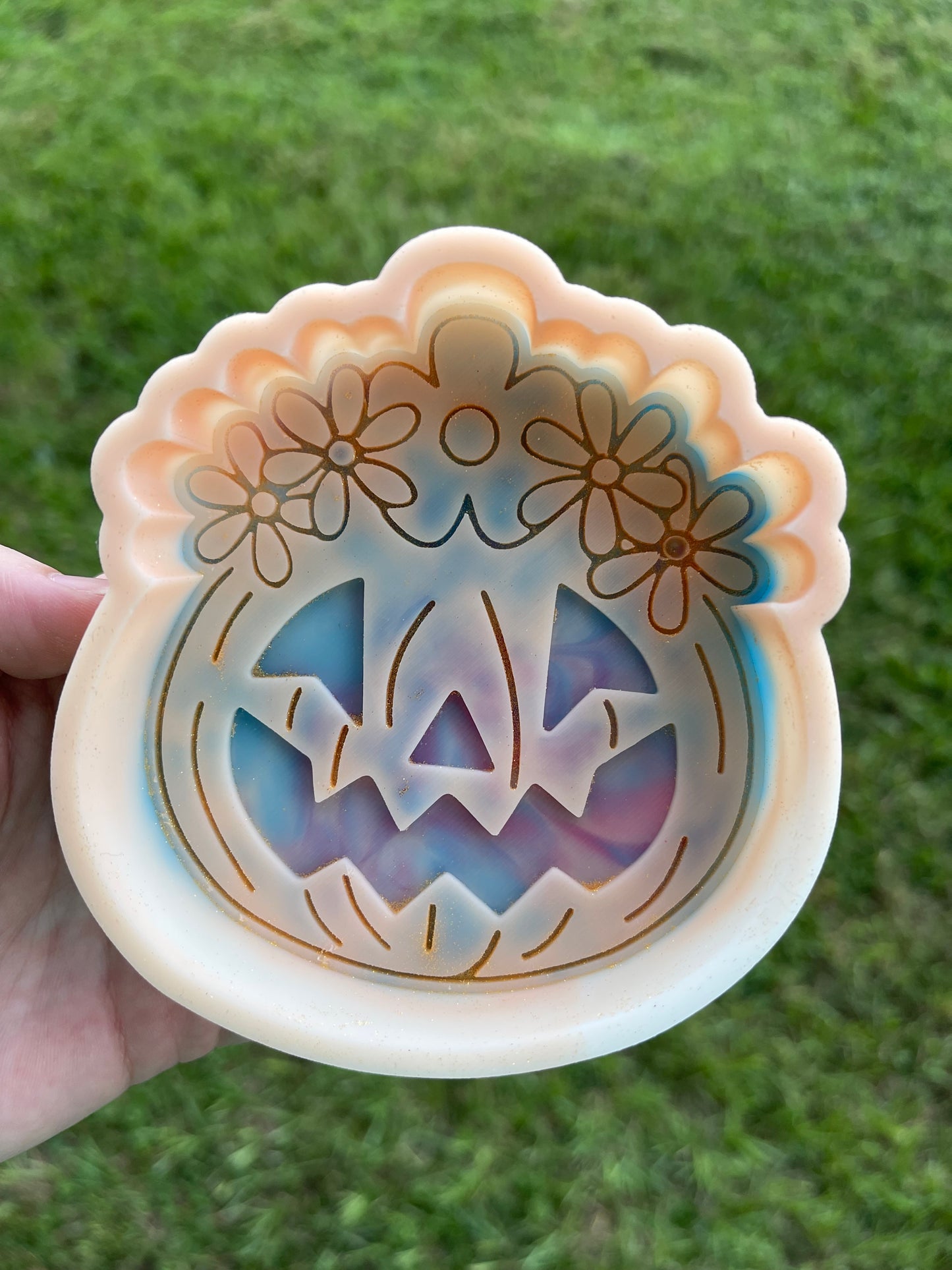 Floral Pumpkin Freshie Mold | Silicone Freshie Mold