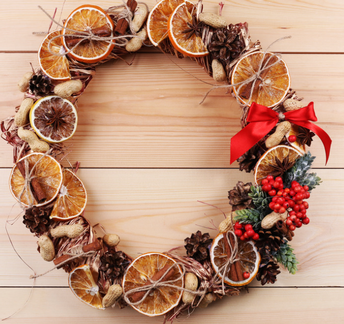 Winter Citrus Wreath | Scented Aroma Beads